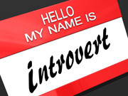 Name badge: Hello my name is introvert.